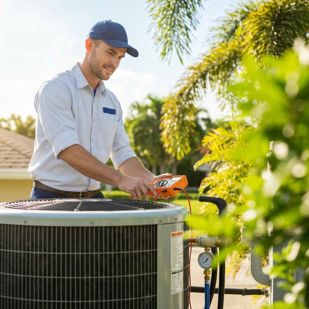 HVAC technician at work